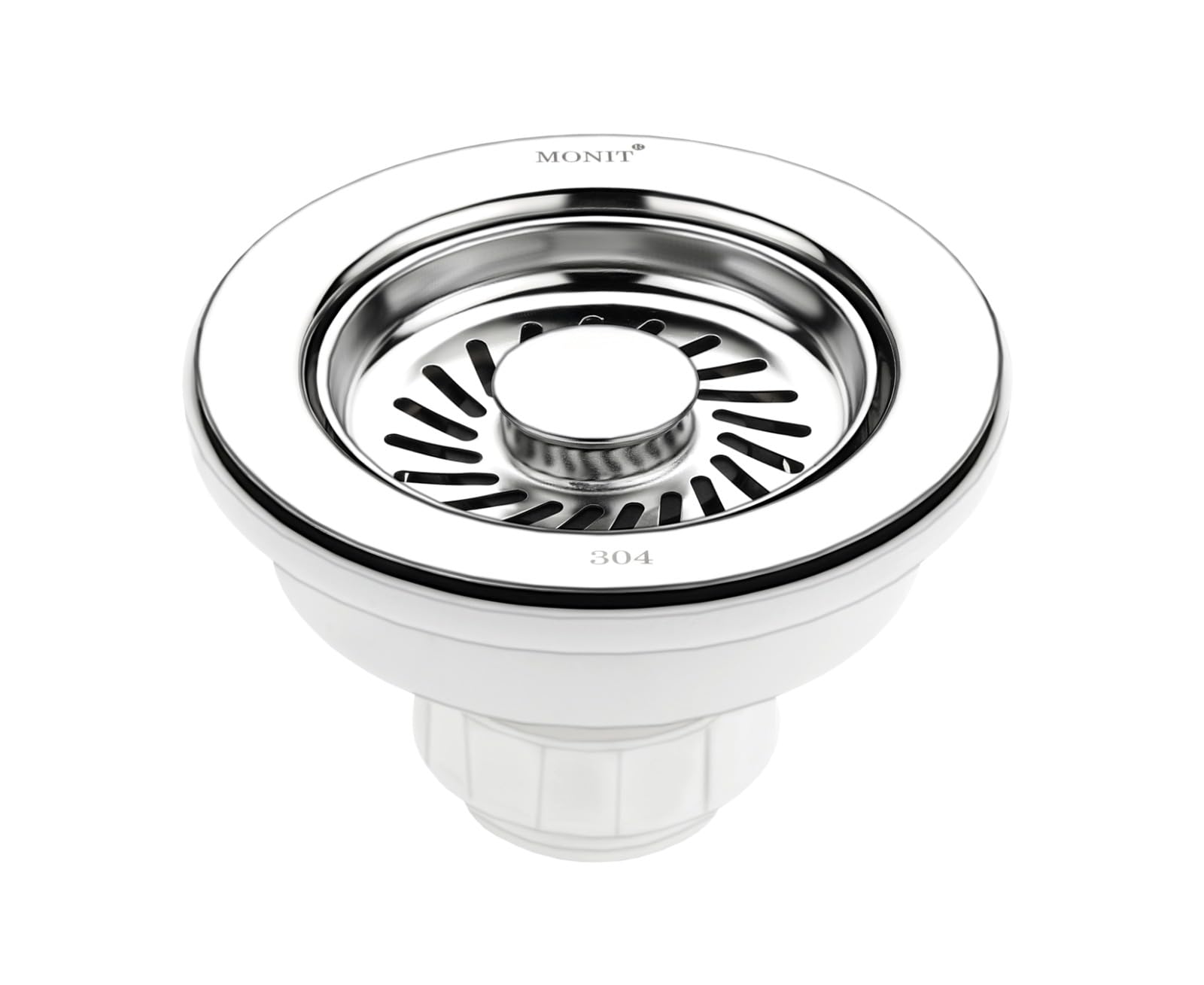 MONIT Round Shaped Premium 304 Stainless Steel PVC Kitchen Sink Coupling for Home Chrome Finish, Rust-Free, Corrosion-Resistant, Durable (4.Inches) with wast pipe (B099WL315V) Amazon Price History, Amazon Price Tracker