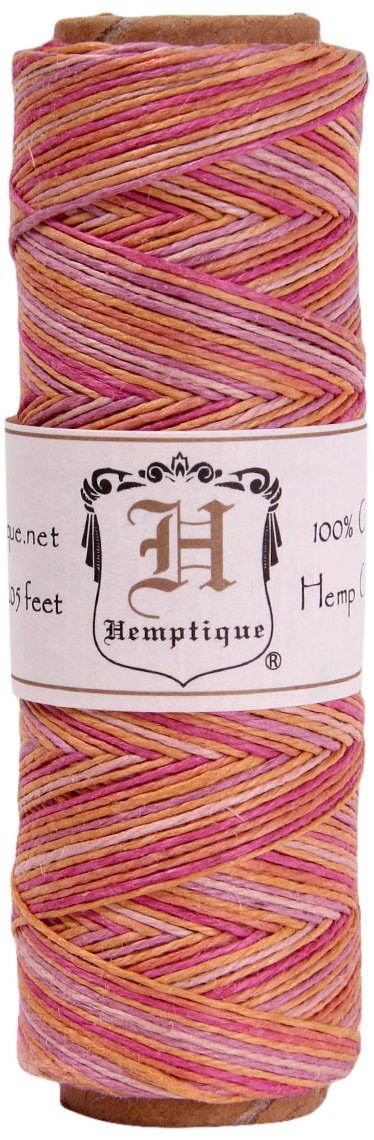 Hemptique Taffy 10# 205Ft Variegated Hemp Cord Spool/Pkg