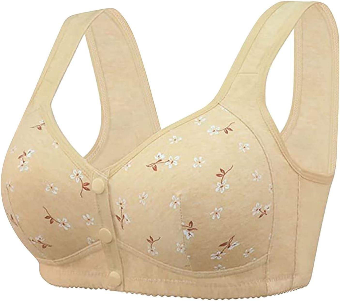 Daisy Bras for Older Women Front Closure No Underwire Nursing Bras with Support