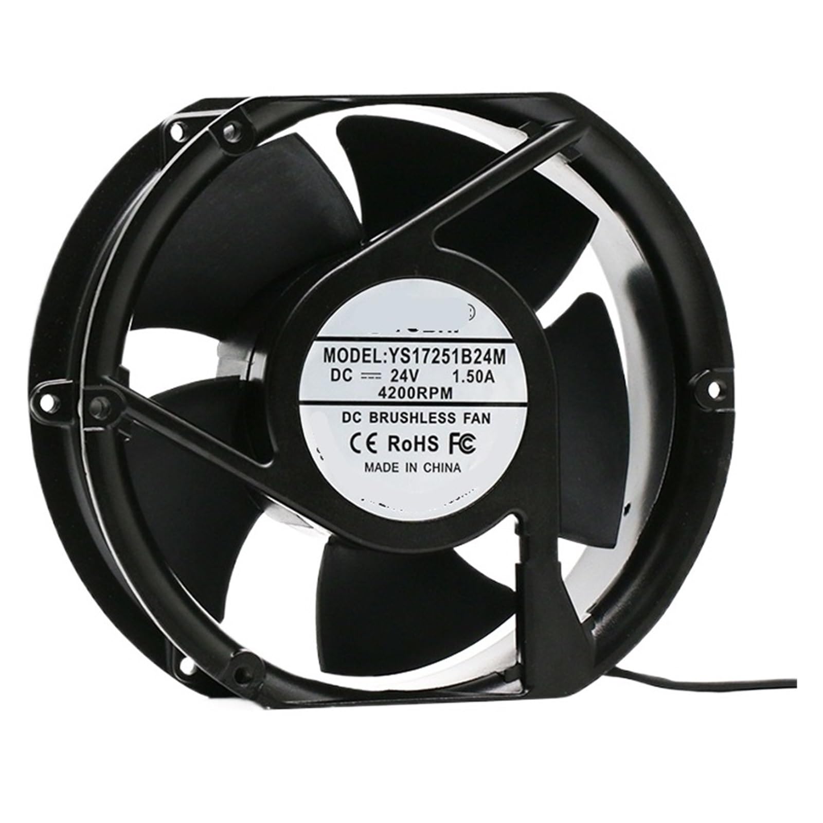 Ventilateur de refroidissement DC 24V 172x150x51mm de 2500rpm pour boîtier actif