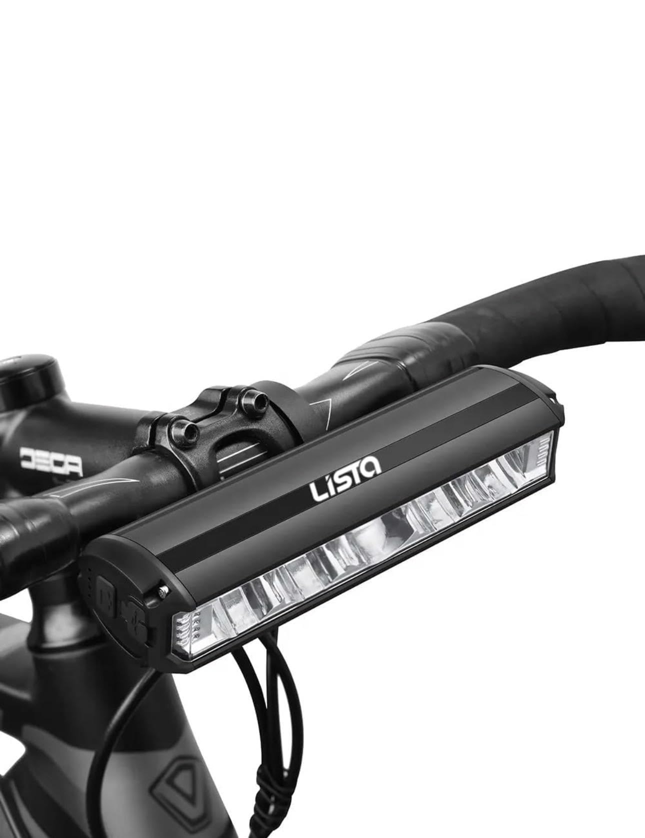 Lista Super Bright Bicycle Front Light Bicycle Lights Front 2600Lumen Bike Light USBType C Rechargeable Waterproof Flashlight for Cycling Road MTB Lamp LED (6led, 6led)-image-13