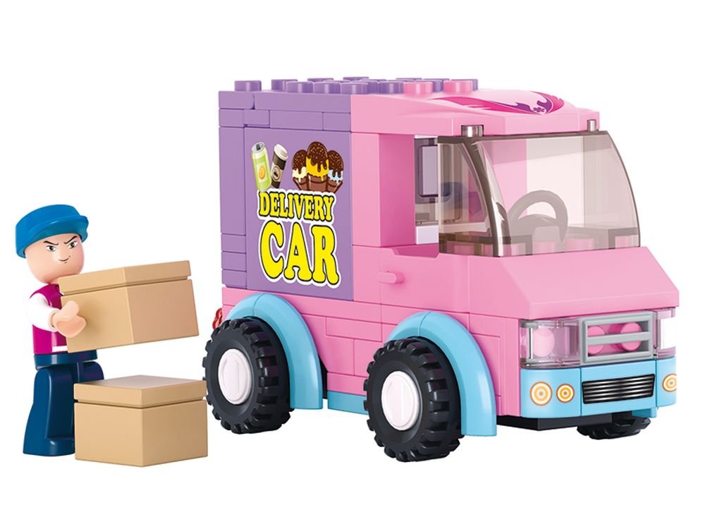SlubanSlubanM38-B0520 Delivery Van Building Bricks Set