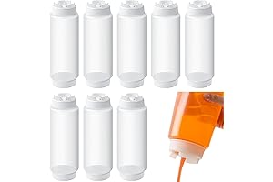 8 Pack 32 Oz Plastic Condiment Bottles