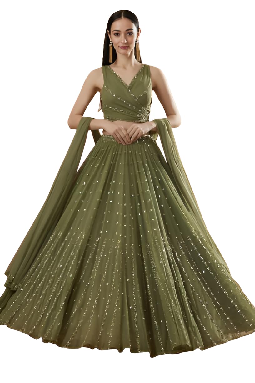 Women's White Lehenga Choli Set-image-0