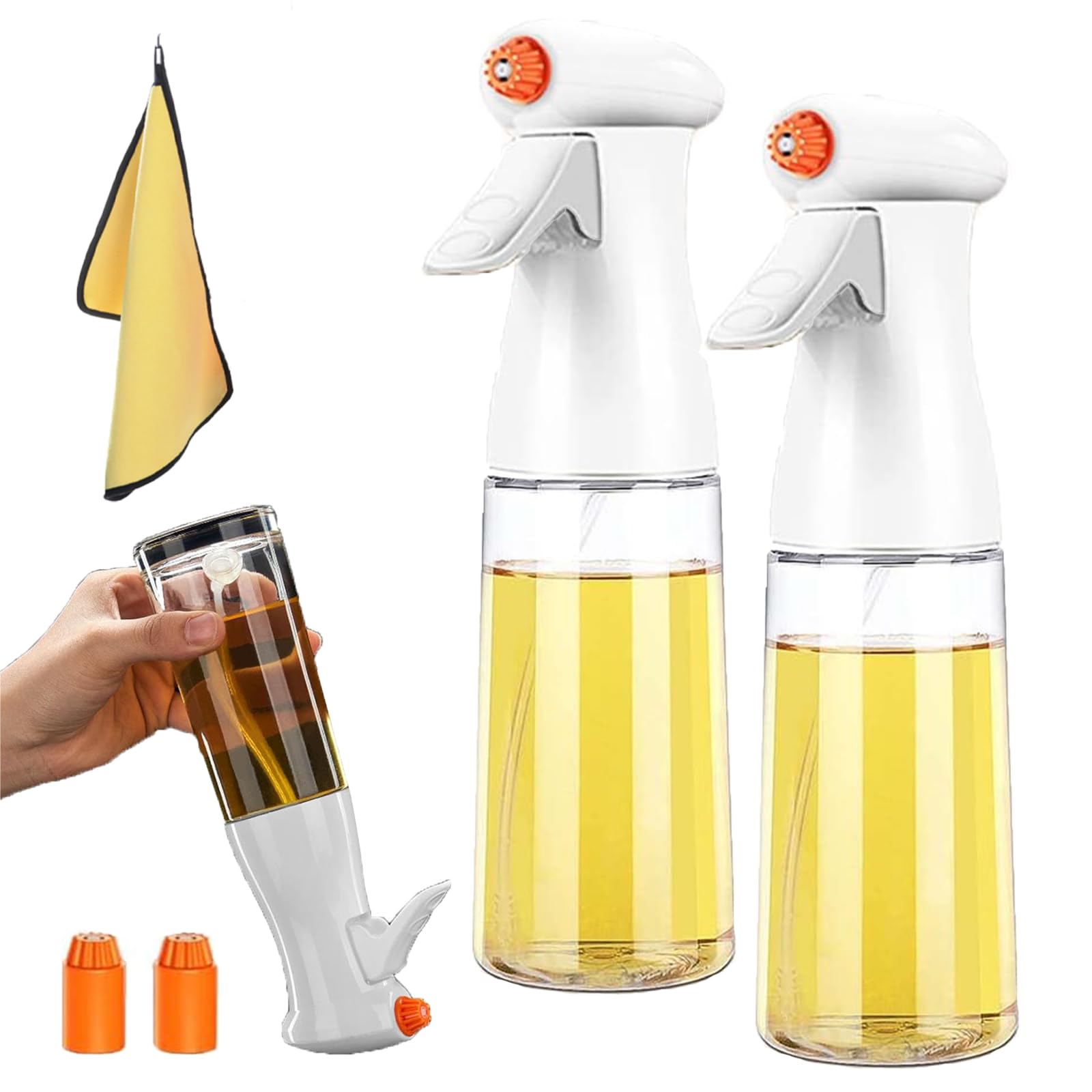 Jamle Oliver - Spray de aceite de 200 ml, pulverizador de aceitunas para cocinar, ampliamente adecuado para freidora de aire, barbacoa, hornear, ensalada (2 unidades-B)