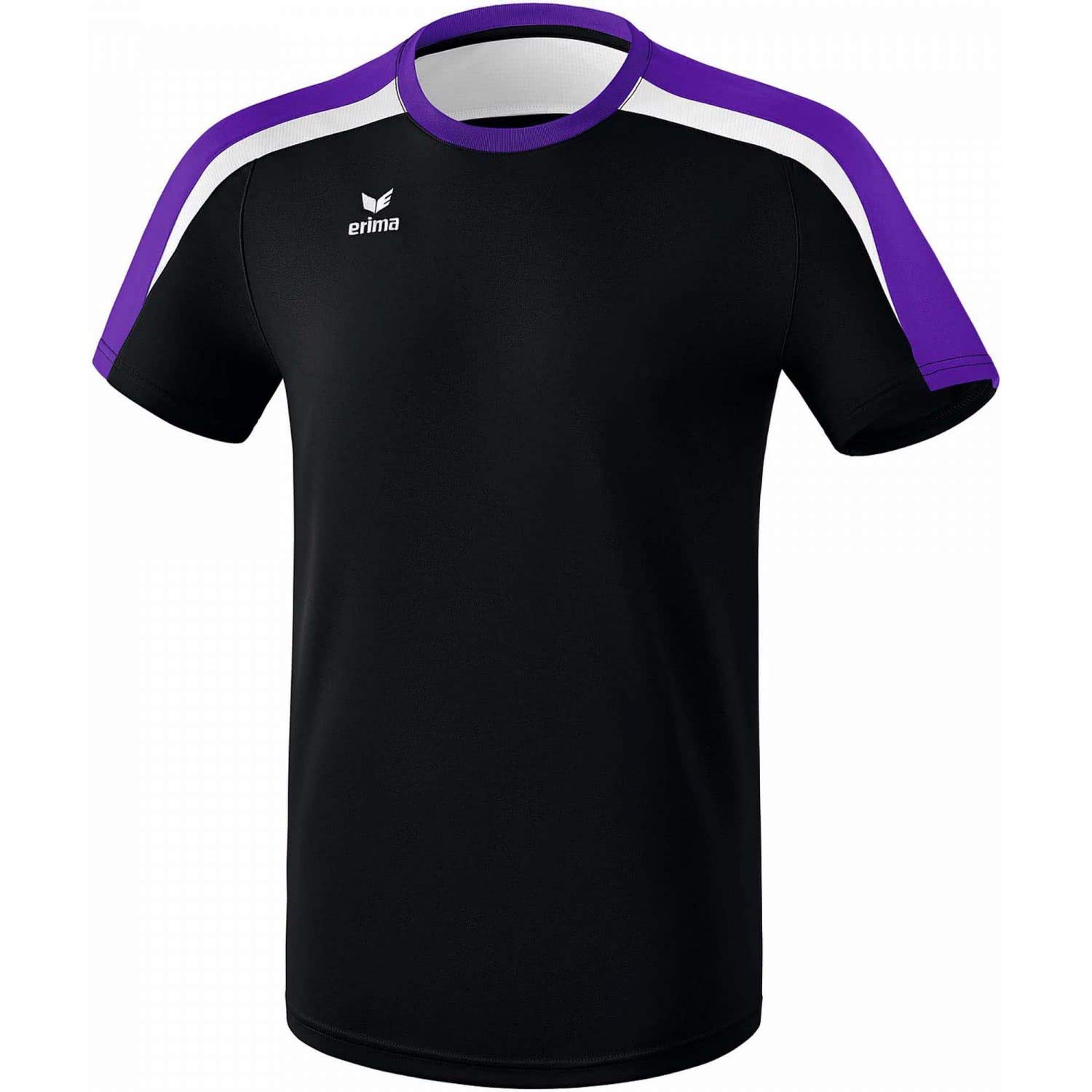 Erima Kids Liga Line 2.0 T-Shirt - Black/Dark Violet/White, Size 128