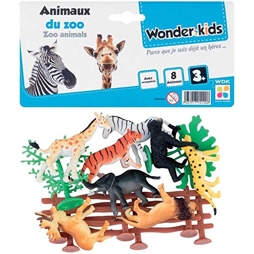 Wonder Kids Cofalu - A1500183 - 8 Figurines Animal - Zoo