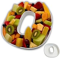 Vista 22 de Bandejas de plástico duro reutilizables y rellenables con letras y números para decoración de fiesta (E, Blanco)