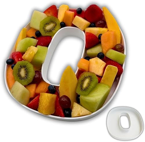 Miniatura 10 de 10" Hard Plastic Reusable Letters Numbers Charcuterie Serving Trays for Party Decoration (2)