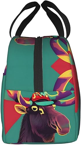 Miniatura 2 de Lonchera de trabajo, bolsa de almuerzo de viaje de alce para mujeres y hombres, contenedor de almuerzo aislado reutilizable de gran capacidad