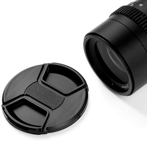 Miniatura 5 de Paquete de 3 tapas de lente de 2.638 in, juego de 3 fundas universales a presión para lentes centrales con paño de limpieza de lentes de microfibra