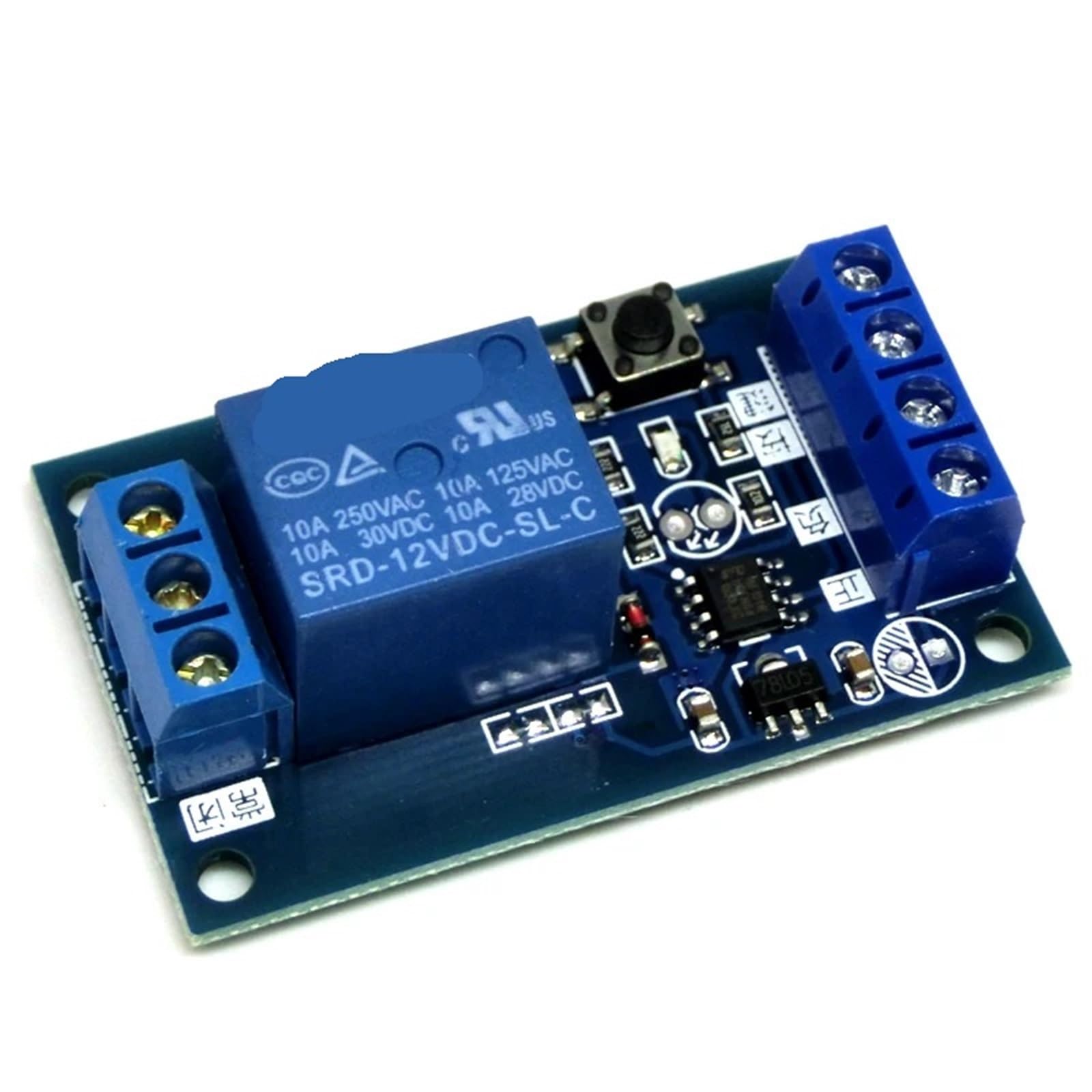 Modulo relè bistabile 5V/12V Modulo relè a Pulsante Singolo Interruttore di Modifica Auto con Avvio e Arresto autobloccante(10 PCS,12V)
