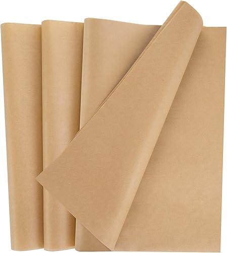 Koogel 120 hojas de papel de seda marrón a granel, papel kraft de 14 x 20 pulgadas para envolver regalos, manualidades, decoración de vacaciones,