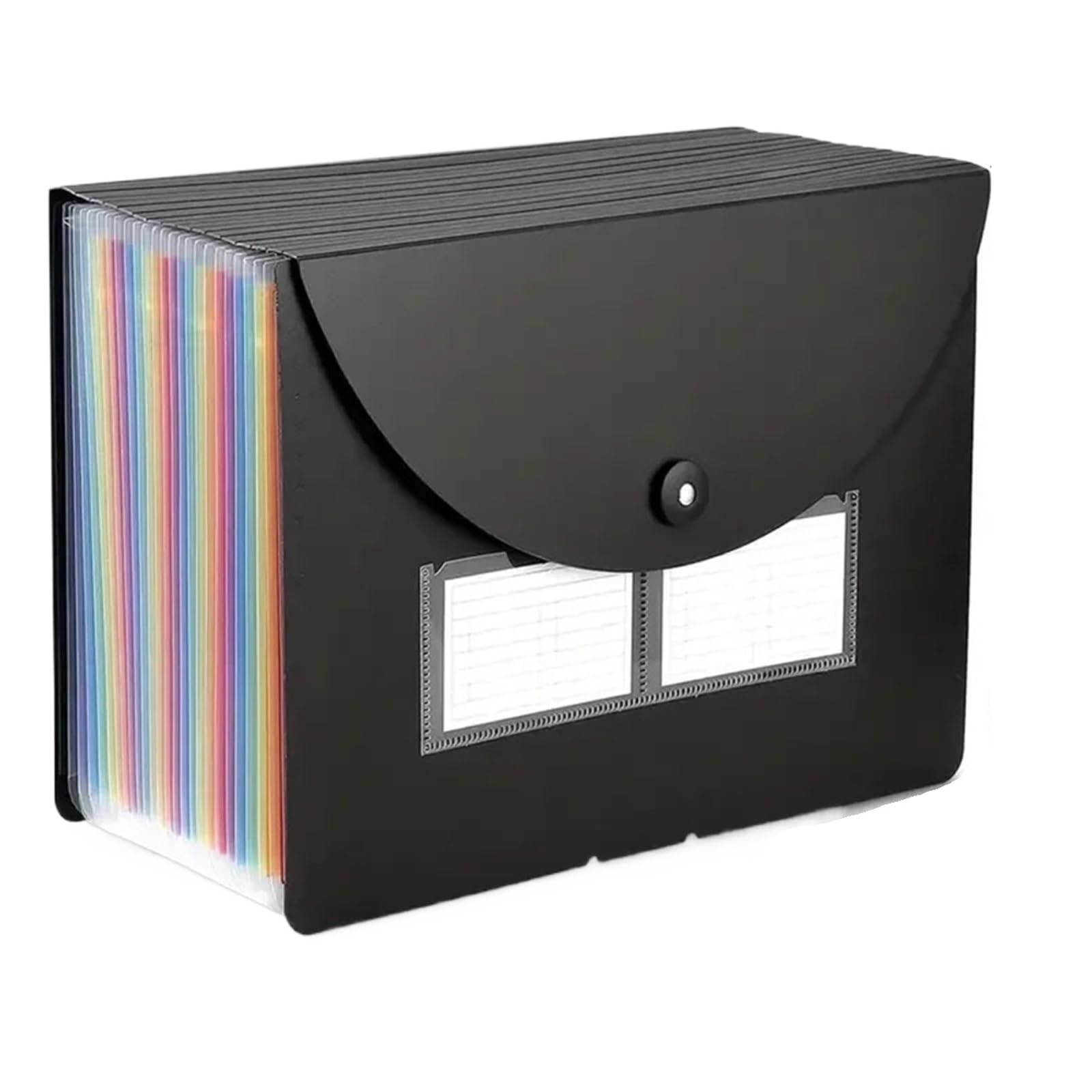 Organizador de carpetas archivos 2 piezas con 25 bolsillos, caja archivo plástico expandible, carpeta for suministros arte, multiusos Para Oficina Escuela
