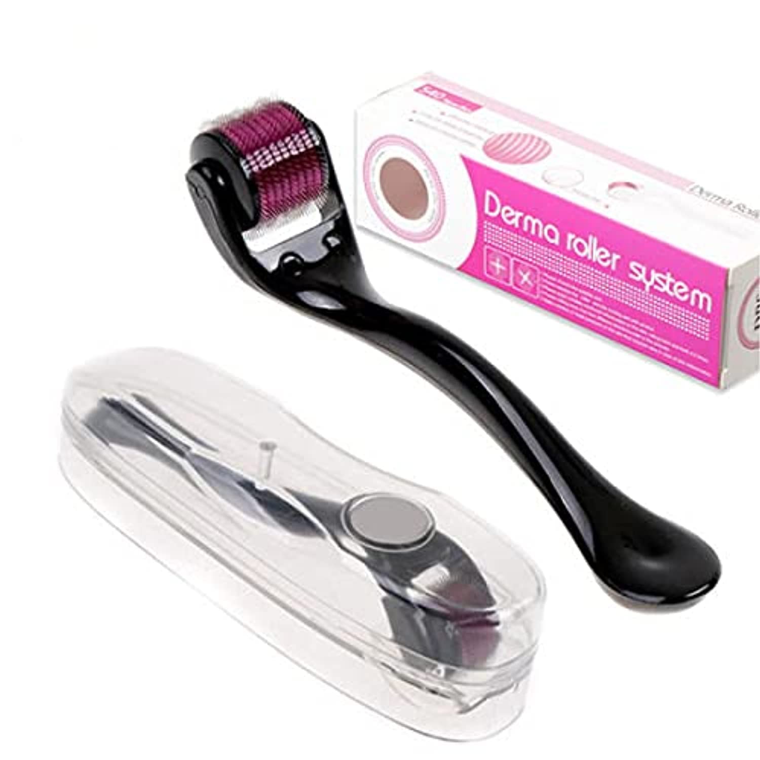 ShowayDerma Roller 1.0Mm Micro Needle For Skin Care Titanium Black