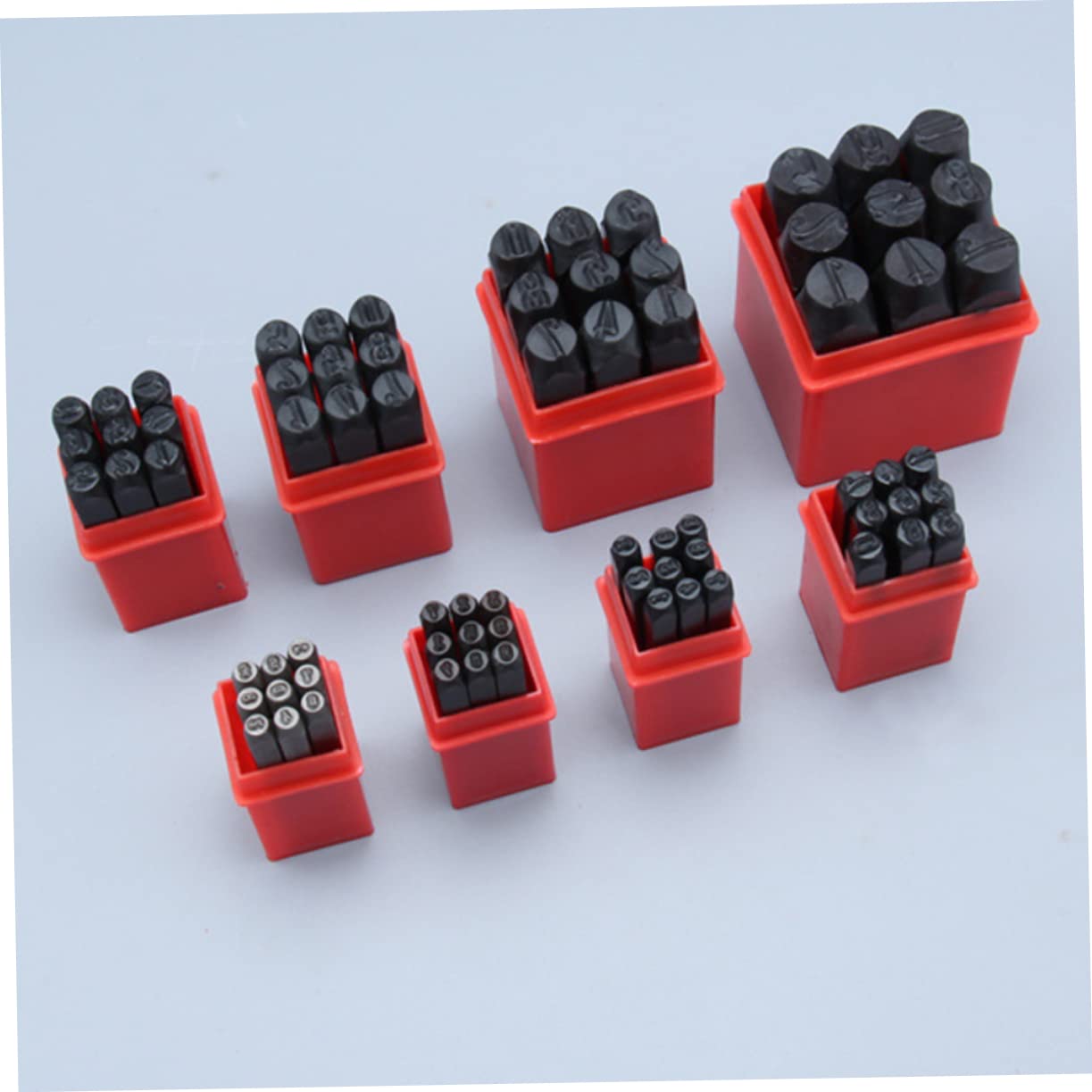 HEEPDD Set 36 Punzoni Per Metallo 4 Mm - Numeri E Lettere In Acciaio Al Carbonio Per Pelle, Legno, Metallo