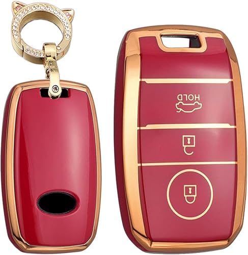 Miniatura 9 de Funda para llave compatible con Kia K3 K5 Cerato Soft TPU Llavero Protector de 3 botones
