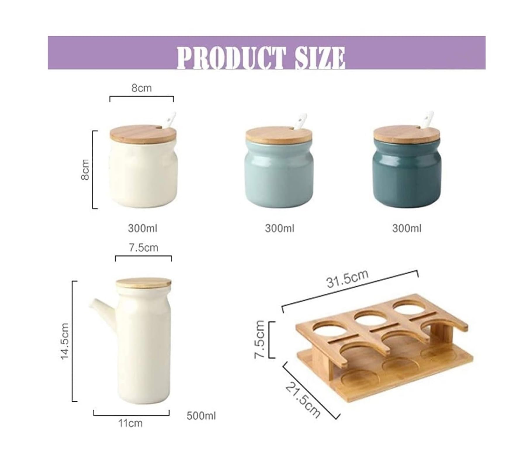 JCAKES Dosificador de Aceite y Vinagre Dispensador de Aceite y vinagre, Juego de cerámica BOT de 500ml, Botellas de vinagrera de Salsa de Soja, condimento líquido for cocinar en la Cocina cocinando