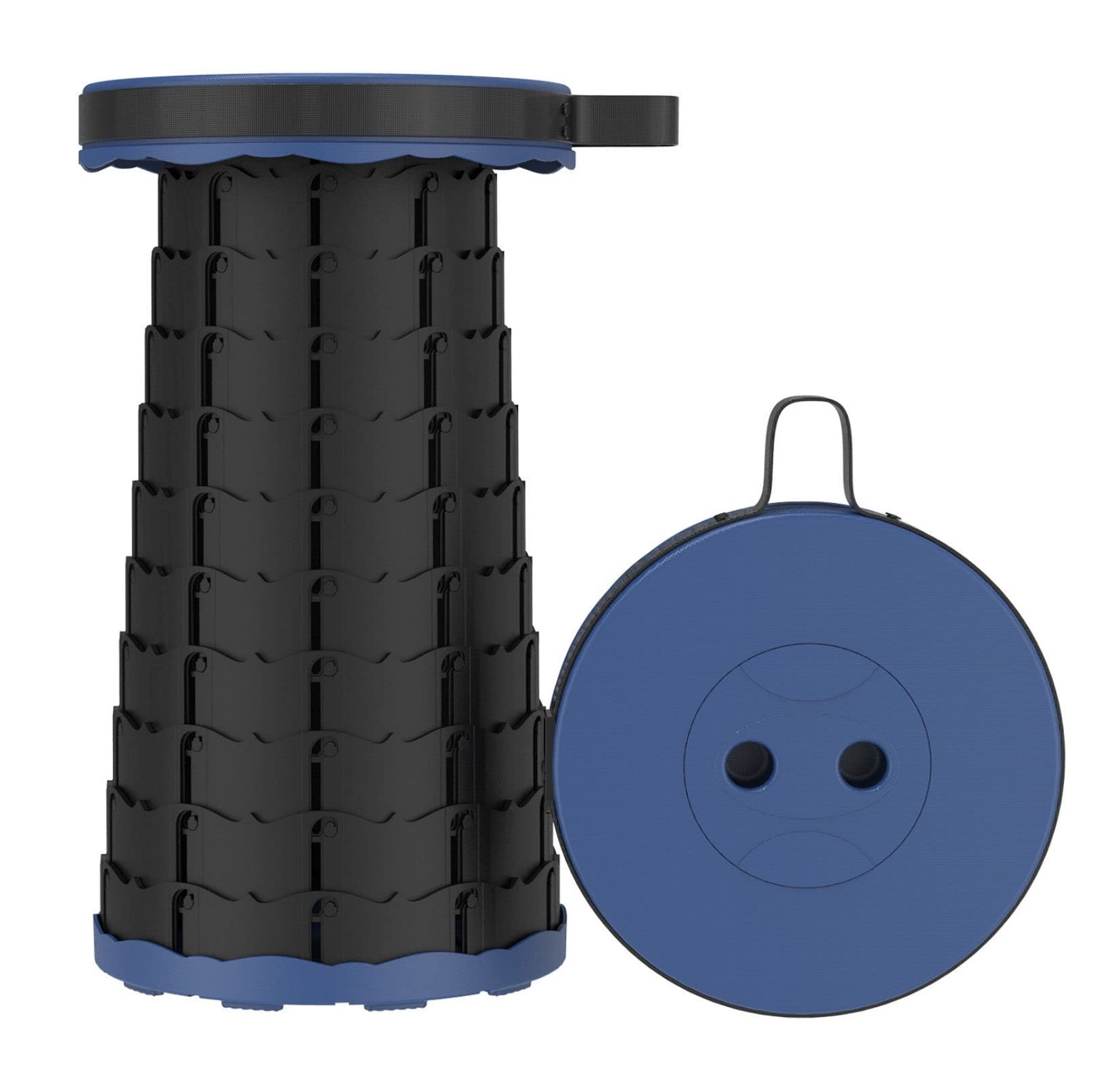 Einziehbarer Klapphocker Tragbarer Teleskophocker Verstellbarer Zusammenklappbarer Hocker Leichter Campinghocker für Erwachsene Outdoor-Reisen Küche 330 Lb Max Belastung