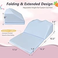 Vista 3 de Almohada para la hora de la barriga para aliviar el reflujo de los recién nacidos, apoyo de hombro para el cuello, almohada de espuma viscoelástica