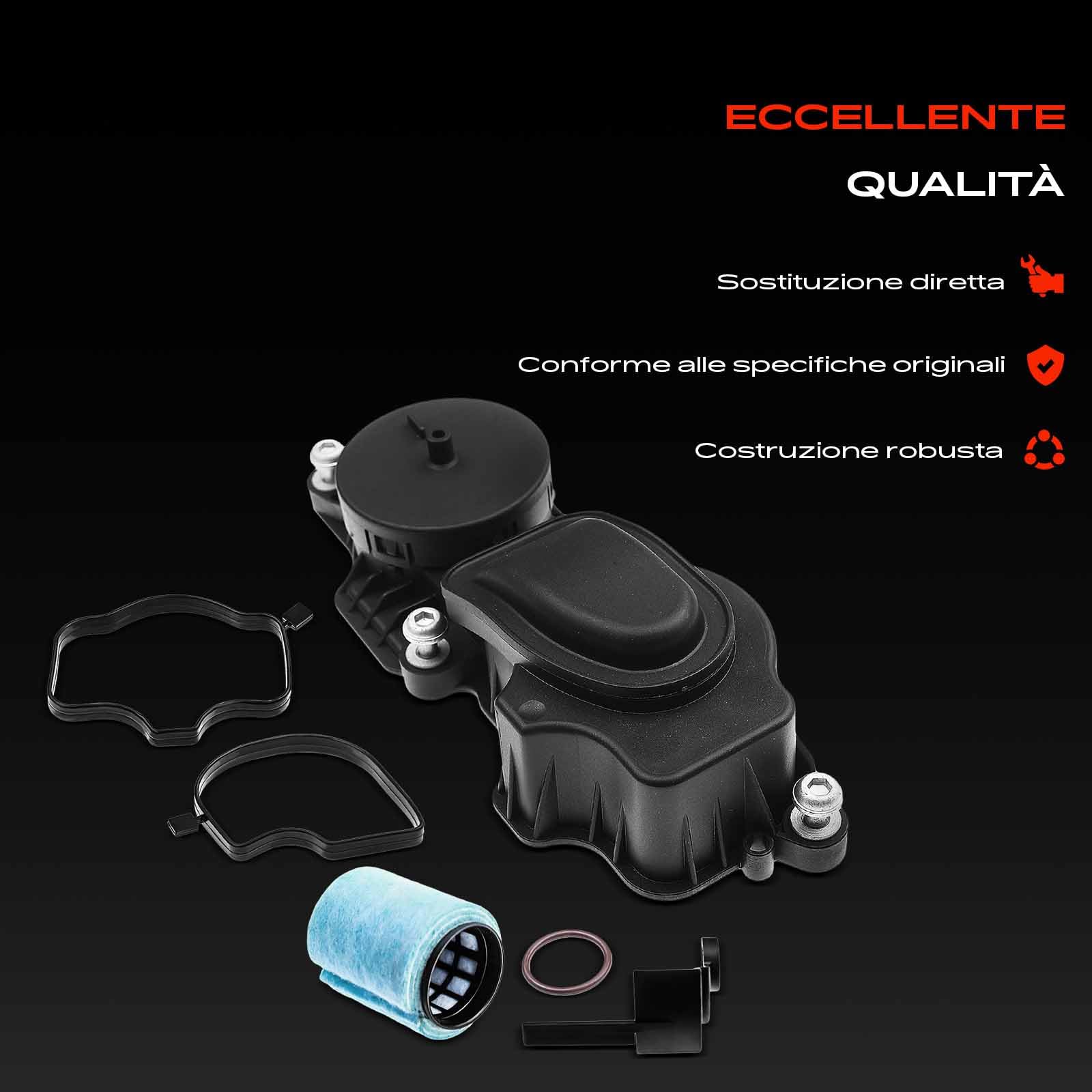 Frankberg Sfiato del basamento separatore d'olio Compatibile con Serie 5 Touring E39 530d X5 E53 3.0d Serie 5 Touring E39 525d Serie 5 E39 525d Serie 5 E39 530d Replace# 11127793163