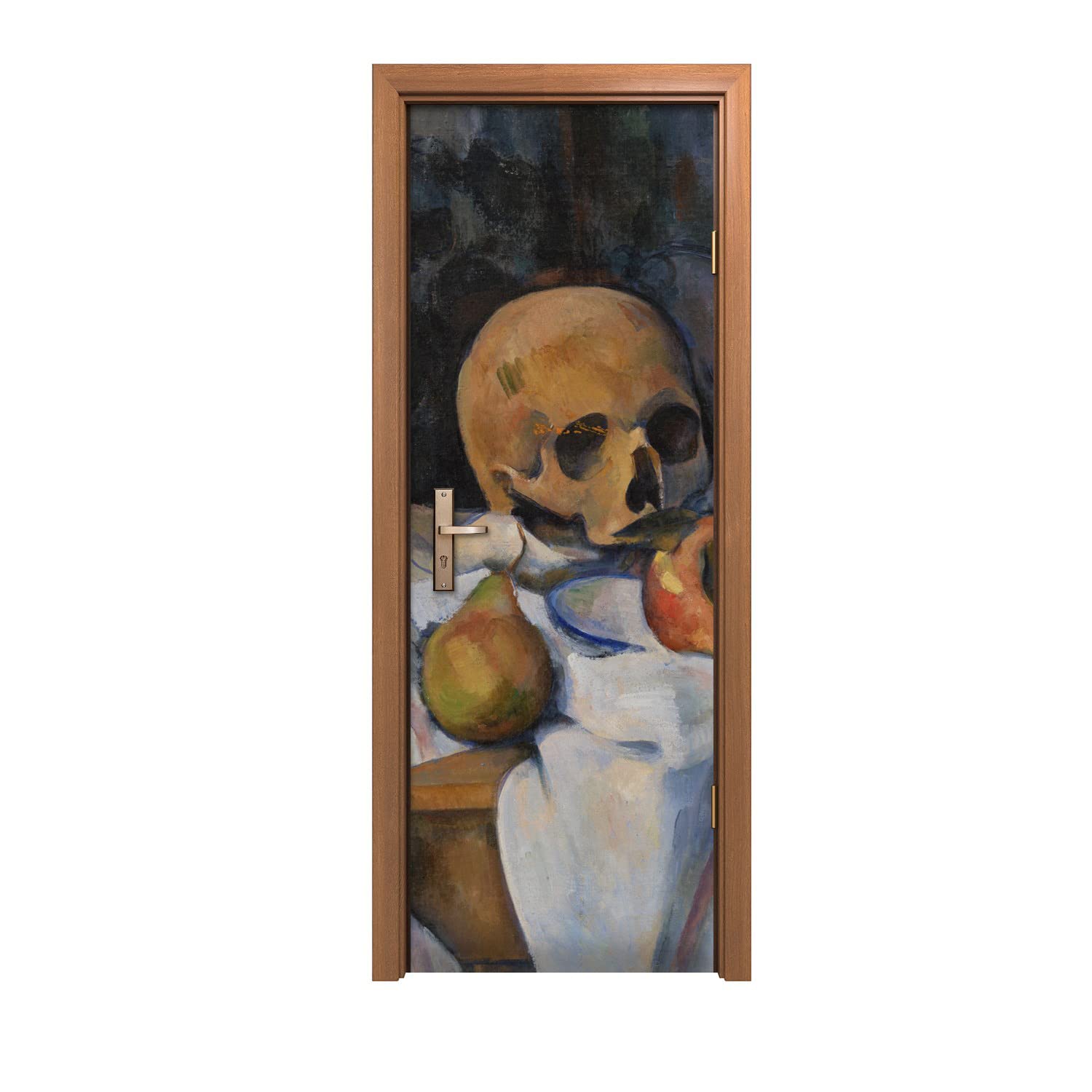 Autocollant de porte haute définition motif artistique nature morte os 70x200cm