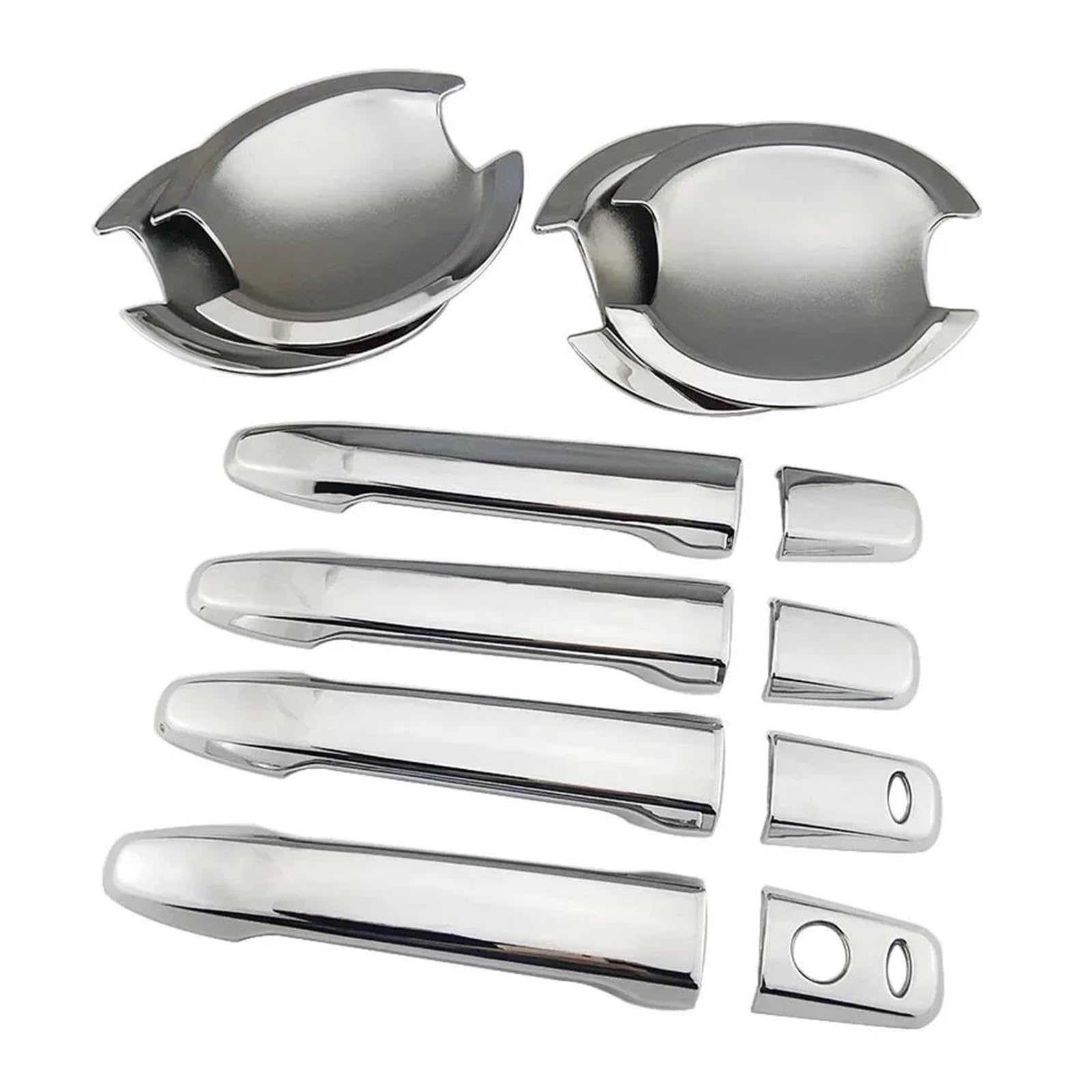 Cavinbdz 2 Button Set For Mitsubishi For Outlander For Lancer Rvr Asx Chrome Exterior Door Handle Cover Moulding Trim (2 Button Set)