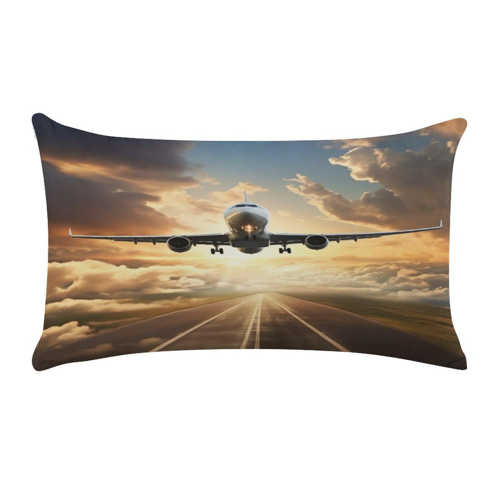 FekiLoot Super Soft Lumbar Throw Pillow Cover 12"x 20", Rectangle Luxury Plush Pillowcase Fade Resistant Pillow Protector Airplane Pillow Case Pillow Shams for Sofa Bed Living Room
