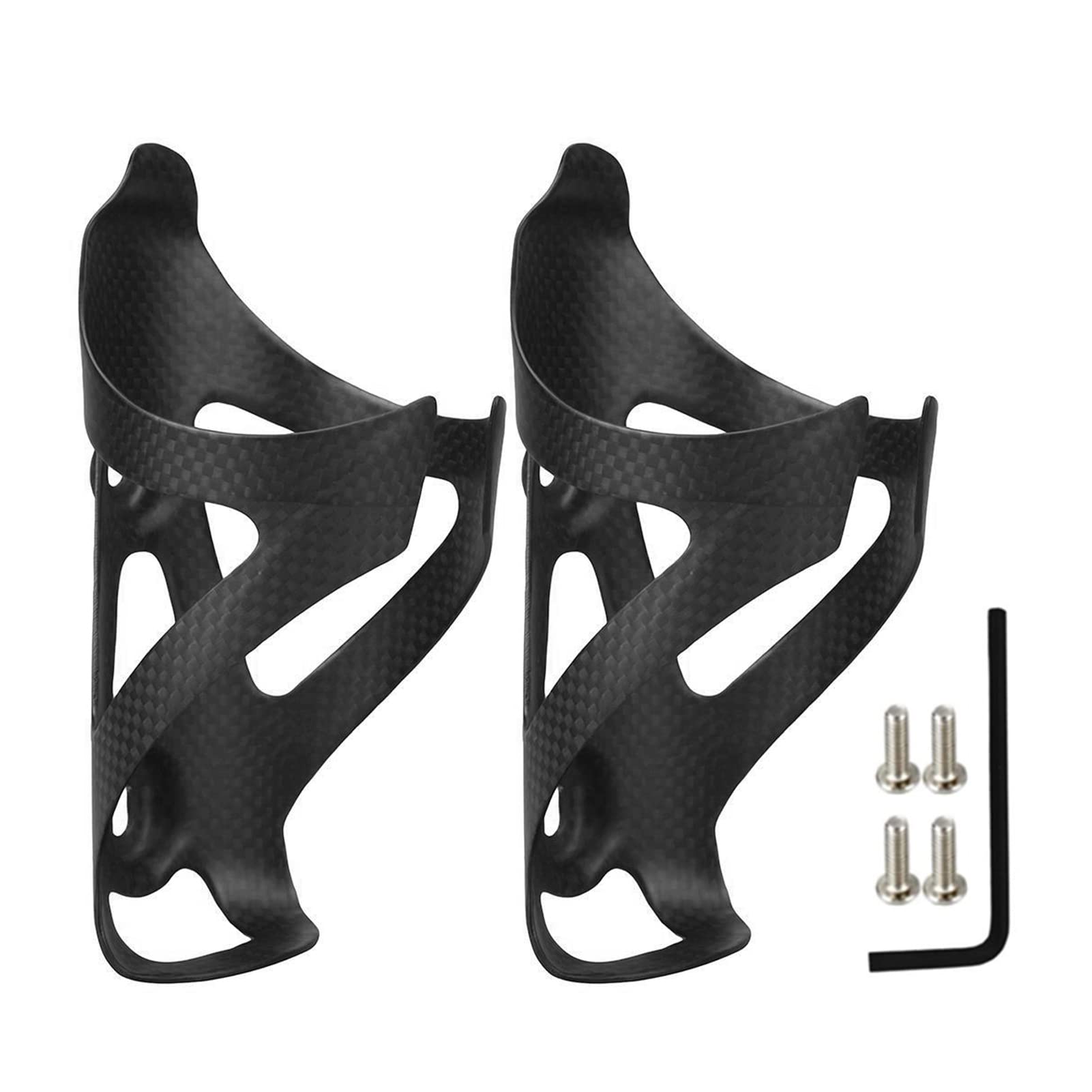 Lixada Portabottiglie per bicicletta, super leggero, 3 K, in fibra di carbonio, per mountain bike e bici da corsa, per bottiglie con diametro di 70 – 74 mm