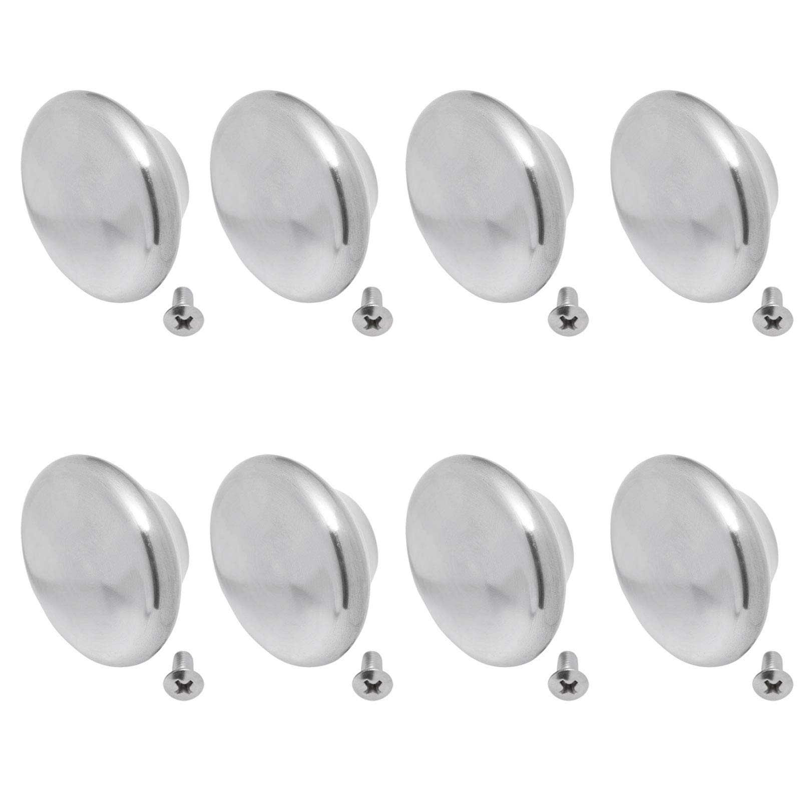 First4spares Silver Knob Handle For Le'creuset Cookware, Lids And Pans (Pack Of 8)