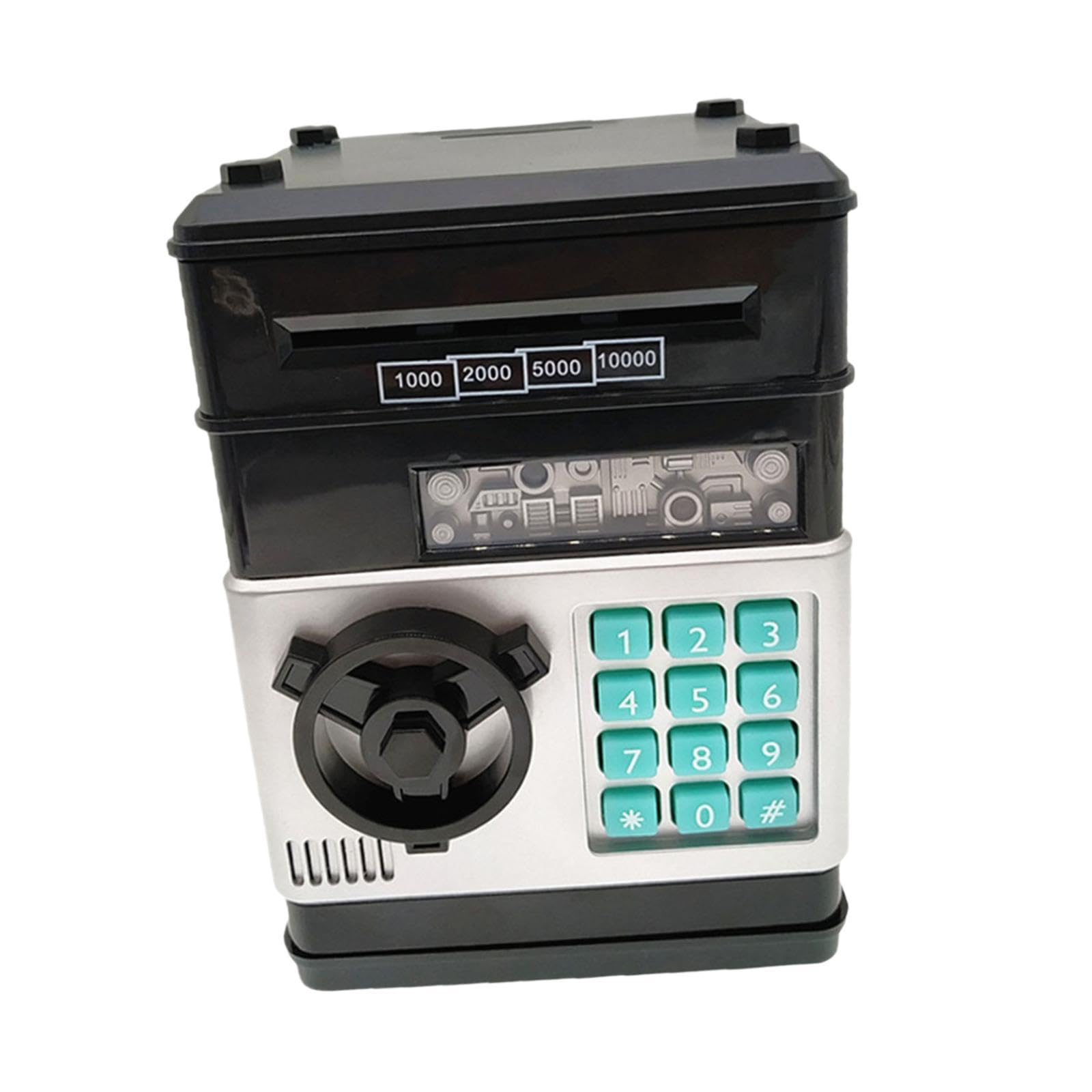 Sharplace ATM Piggy Bank Piccolo Salvadanaio Creativo per età 3 4 5 6 7 8 Anni Regalo di Compleanno, Nero