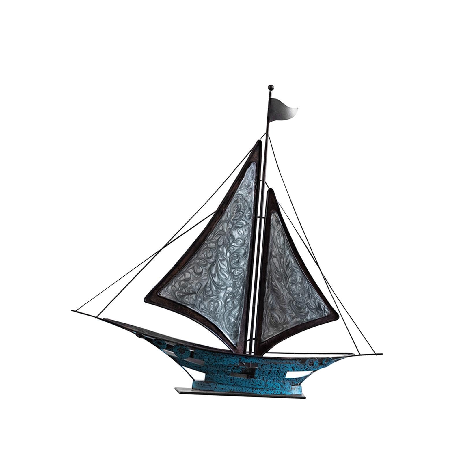 TWISAXC Home Table Centerpiece Decoration for Creative Metal Sailboat Art Ornament Crafts Has Beautiful Meaning. Sailboat Decor