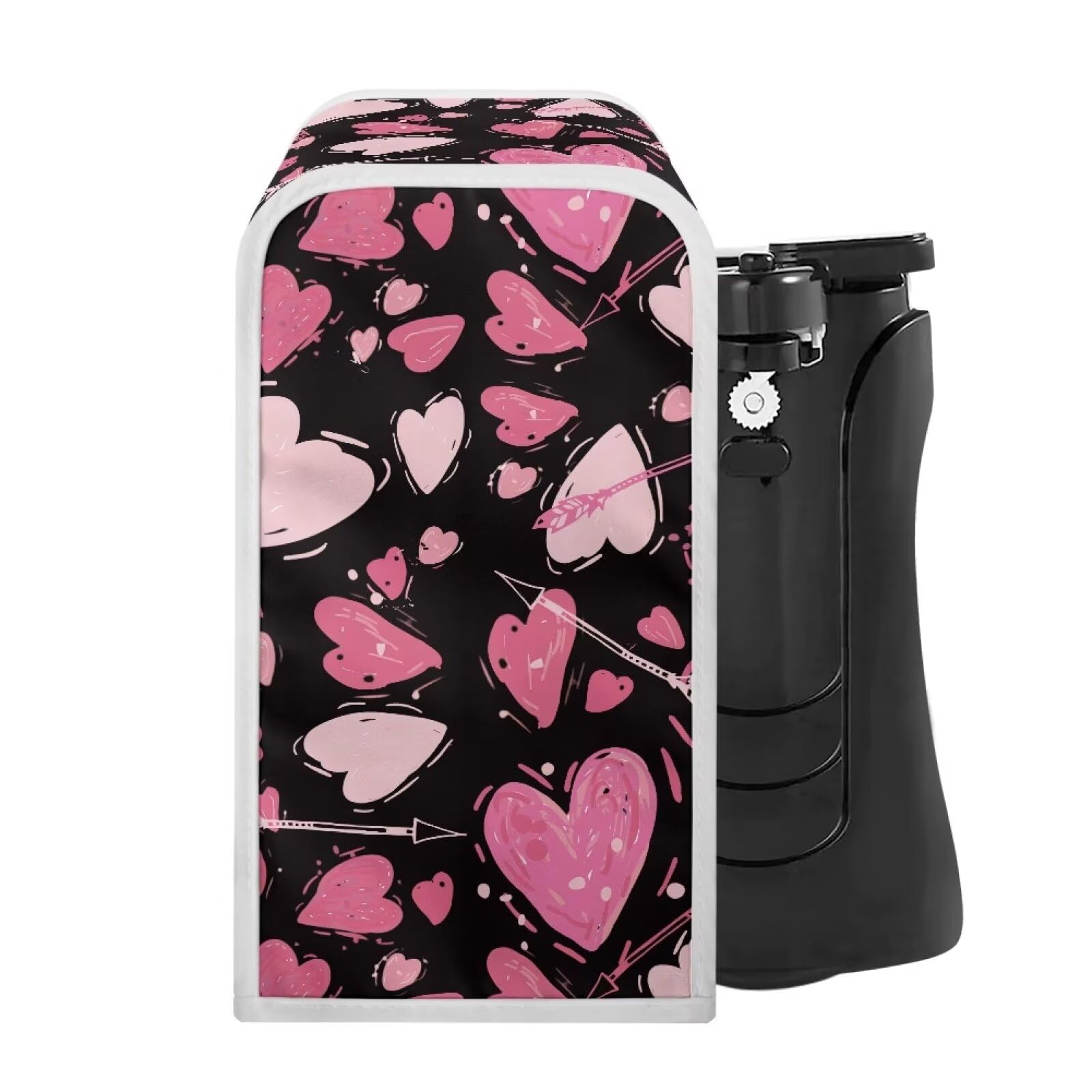 Oamsistay Pink Heart Dust Cover for Can Opener Easy to Clean and Store Can Opener Covers Reuseable Electric Can Opener Cover Keep Appliance Clean for Home Kitchen Dining Room Decorations