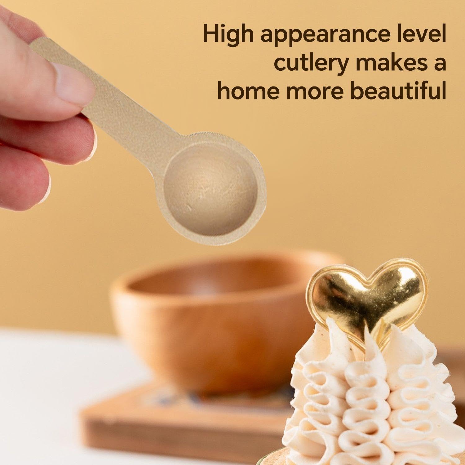 20 Pieces Round Wooden Spoons, Mini Short Wooden Spoons, Espresso Spoons, Kitchen Spice Spoons, Ice Cream Dessert Spoons - Image 4