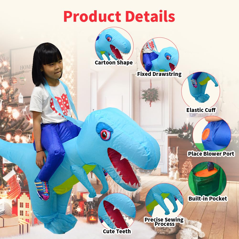 LOLANTA Costume da bambino in costume da dinosauro gonfiabile Stegosaurus spinoso per bambini