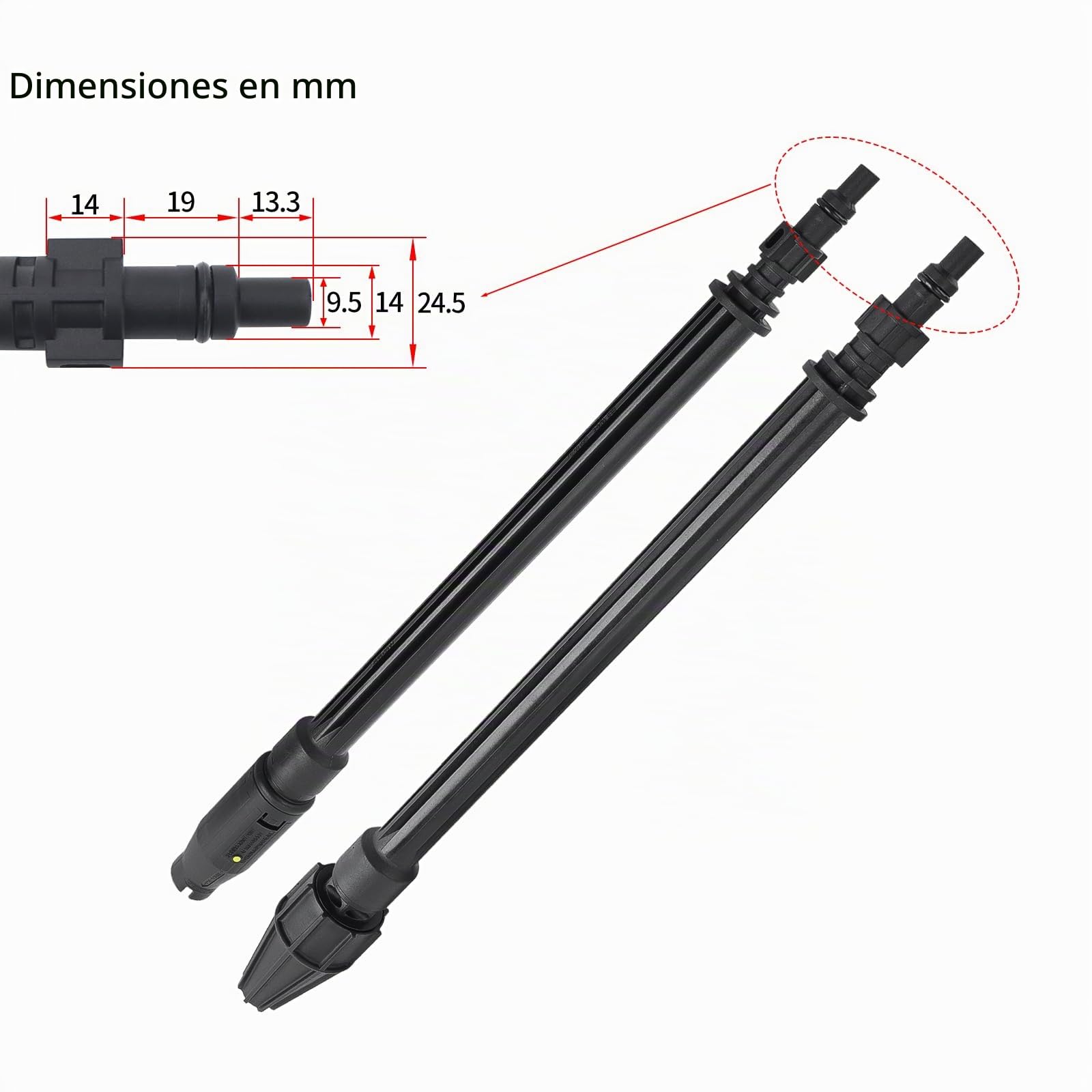 Bear Force Boquilla de Repuesto para Pistola de presión de Agua de Alta presión con Lanza de Chorro Variable y Boquilla de Lanza giratoria para lavadoras de presión Vax Sterwins Parkside Lavor