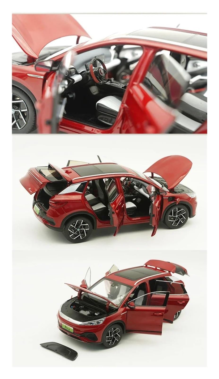 Metallo Scala Replica 1 18 Per BYD Yuan PLUS Fuoristrada Piccolo SUV Modello Auto Lega Pressofusa Serie Arredamento per la Casa Hobby Veicoli Giochi Set