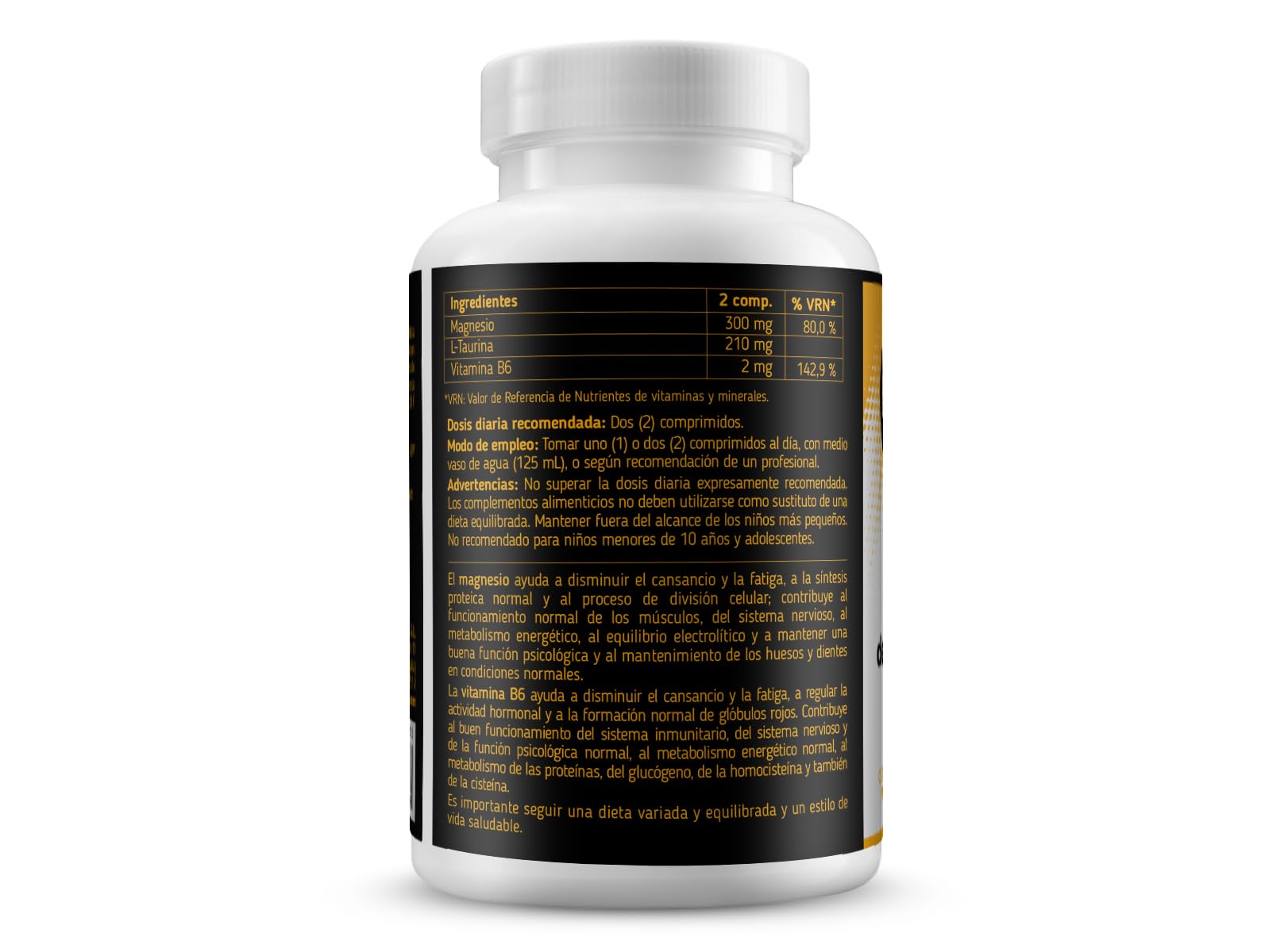 Bisglicinato de magnesio Méderi 150 comprimidos con taurina y vitamina B6, vegano y sin gluten