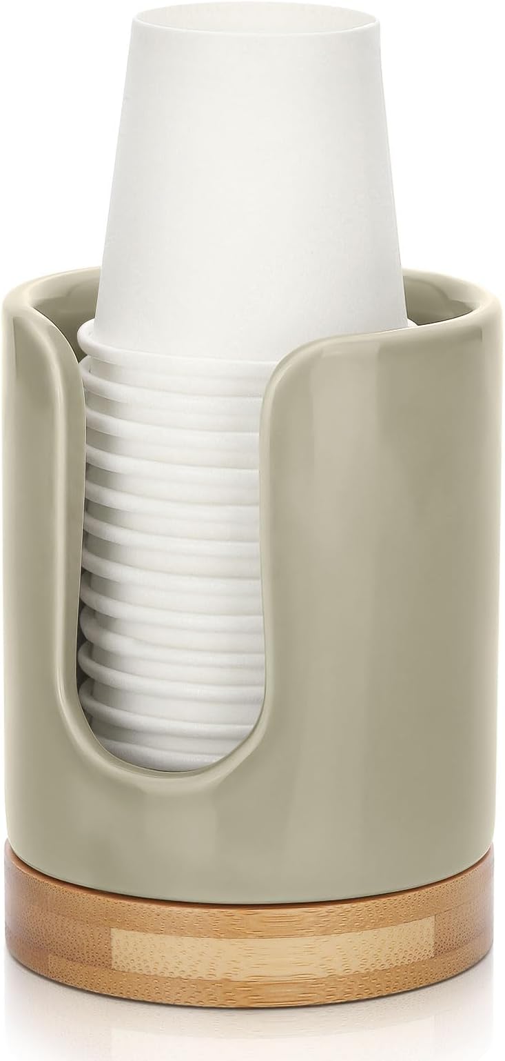 Amazon.com: Soleebee Ceramic Bathroom Cup Dispenser, Hold 3 oz ...