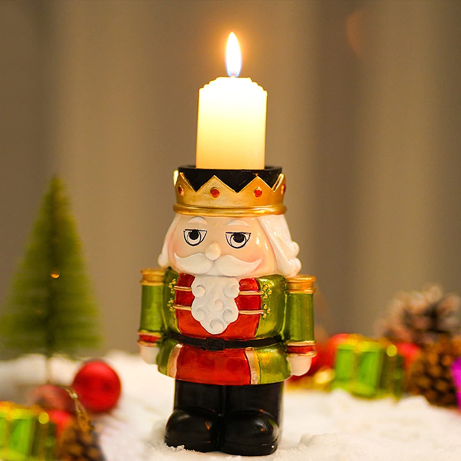 クリスマス　くるみ割り人形　Christmas　Xmas　フィギュア Amazon.co.jp: クリスマスくるみ割り人形フィギュアローソク足