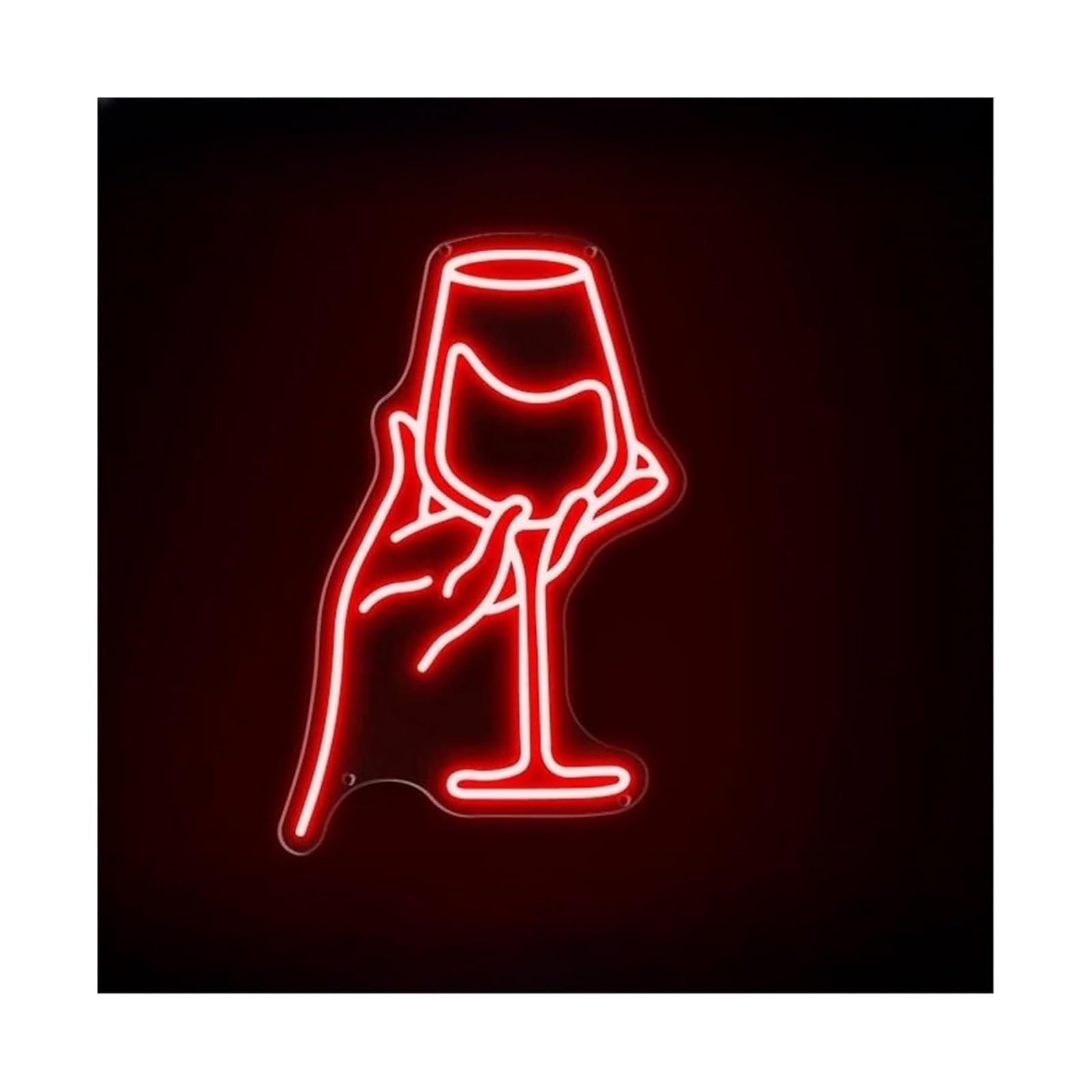 Zynther Neon lamp Neon Light Decoration Goblet for Signs Red Wine Glass Signboard Led end Restaurant Bars Club Party Wall Sign