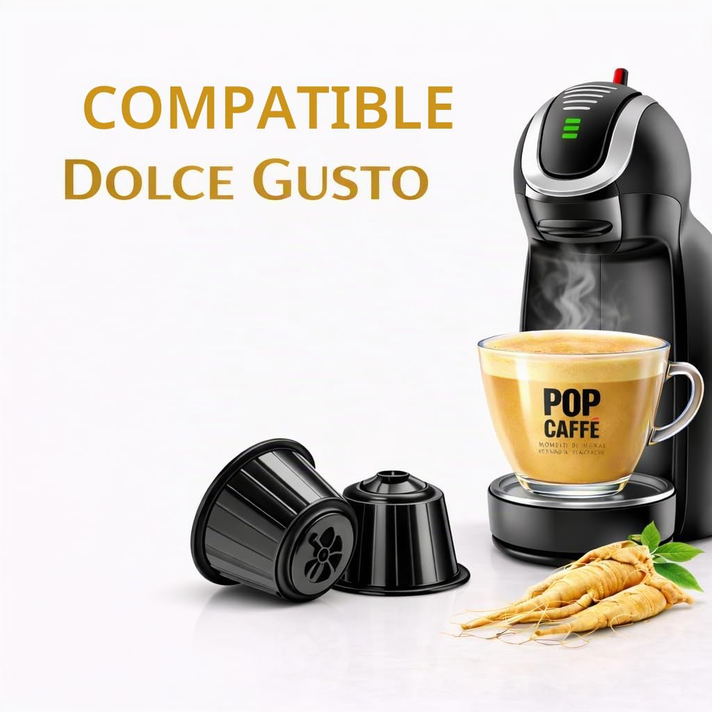 POP CAFFE' Nescafé Dolce Gusto compatible con 160 cápsulas Ginseng