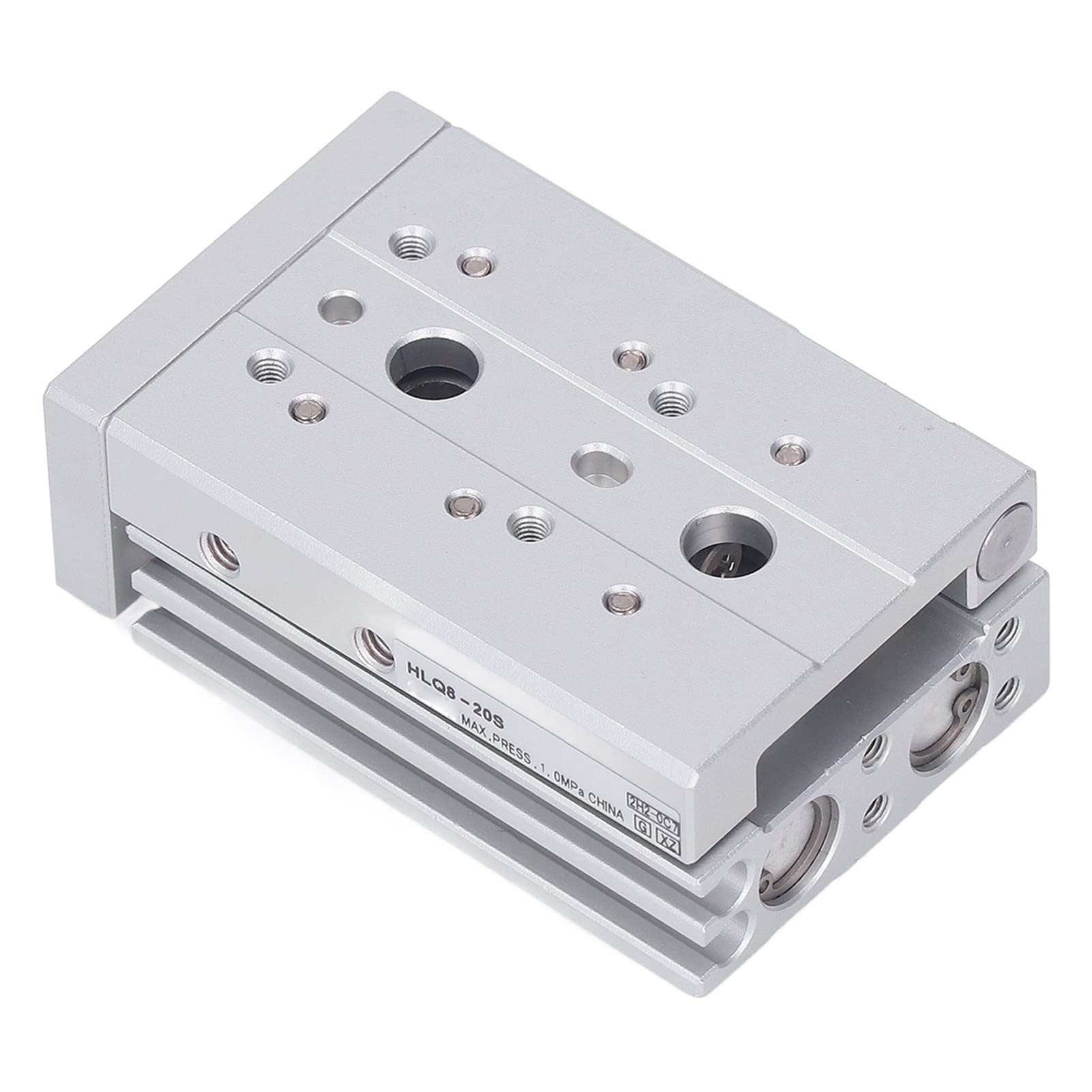 Ubersweet® Double Rod Pneumatic Cylinder, M5 Hard Wearing Pneumatic Cylinder for Industrial Equipment (HLQ8-20S)