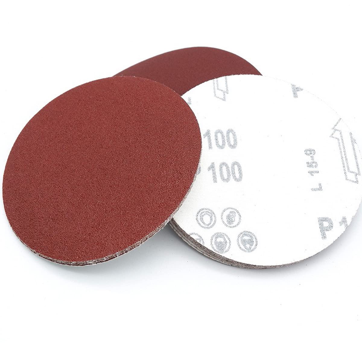 Telvesse 100 Adet Cırt Zımpara Matkap Spiral 115 mm Daire Zımpara Ahşap Metal Zımparası (50 kum)