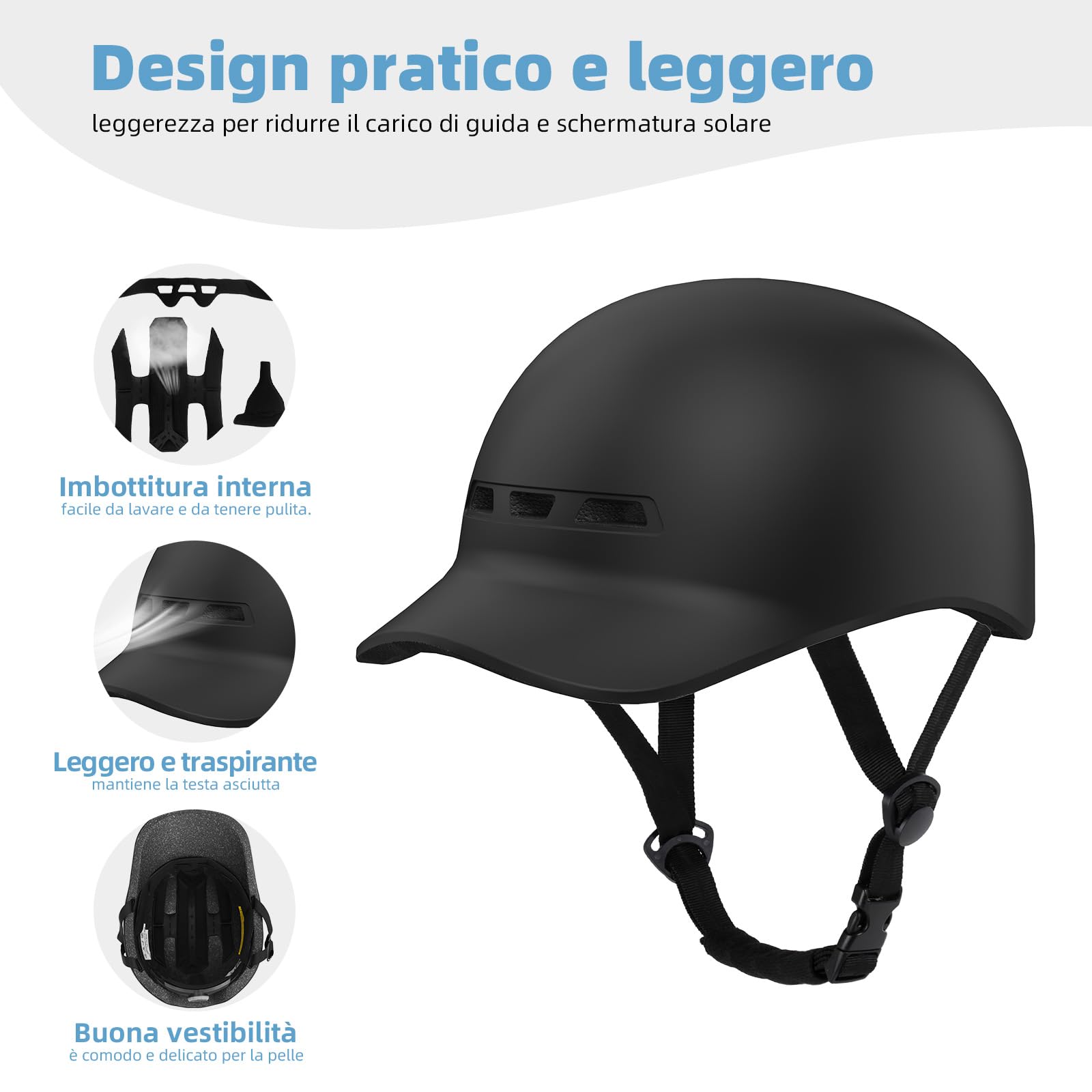 Casco Bici Urbano KINGLEAD - Regolabile, Con Riflettenti, Per Uomo E Donna, Taglie L/XL - Foto 7