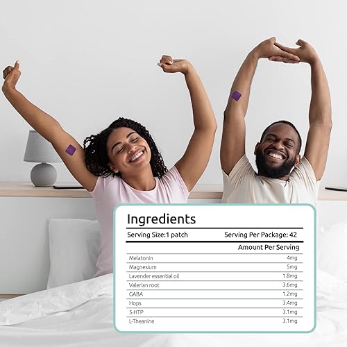Miniatura 6 de Parches para dormir, parches de sueño para adultos, juego de parches de sueño mejorados, fáciles de aplicar y cómodos, ingredientes de primera