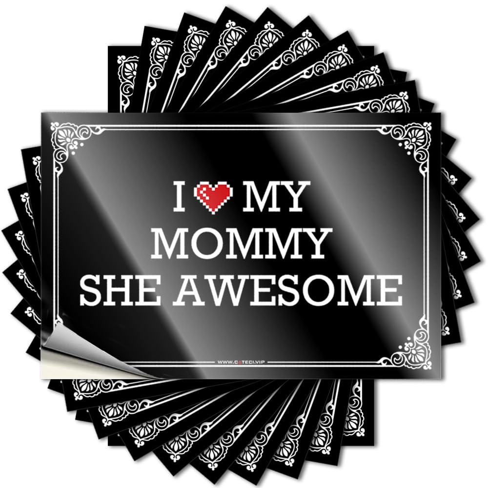 Fzfn Colour Quote - Badass Door I Love My Mommy She Awesome For Military Farmhouse Outdoor Decor(8X12cm)