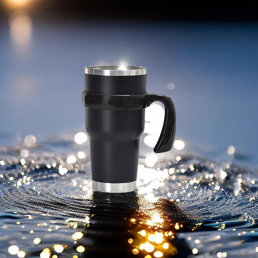 850 ml Trinkgläser-Griffe, rutschfester Reisebecher-Griff für Edelstahlbecher, geeignet für Trail, Sic, Yeti, Rtic, Ozark und mehr, 850 ml Becher, Autobecher (schwarz)
