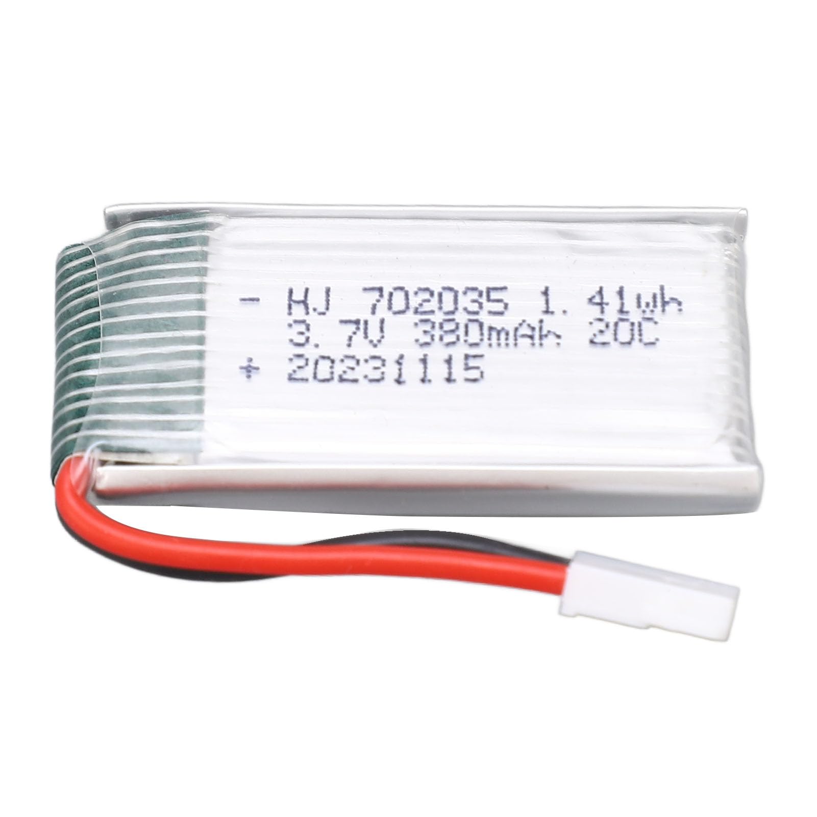 Batterie au Lithium pour Drone, 3,7 V 380 MAh 20 C avec Prise XH2.54 702035 RC Drone Lipo pour Accessoire