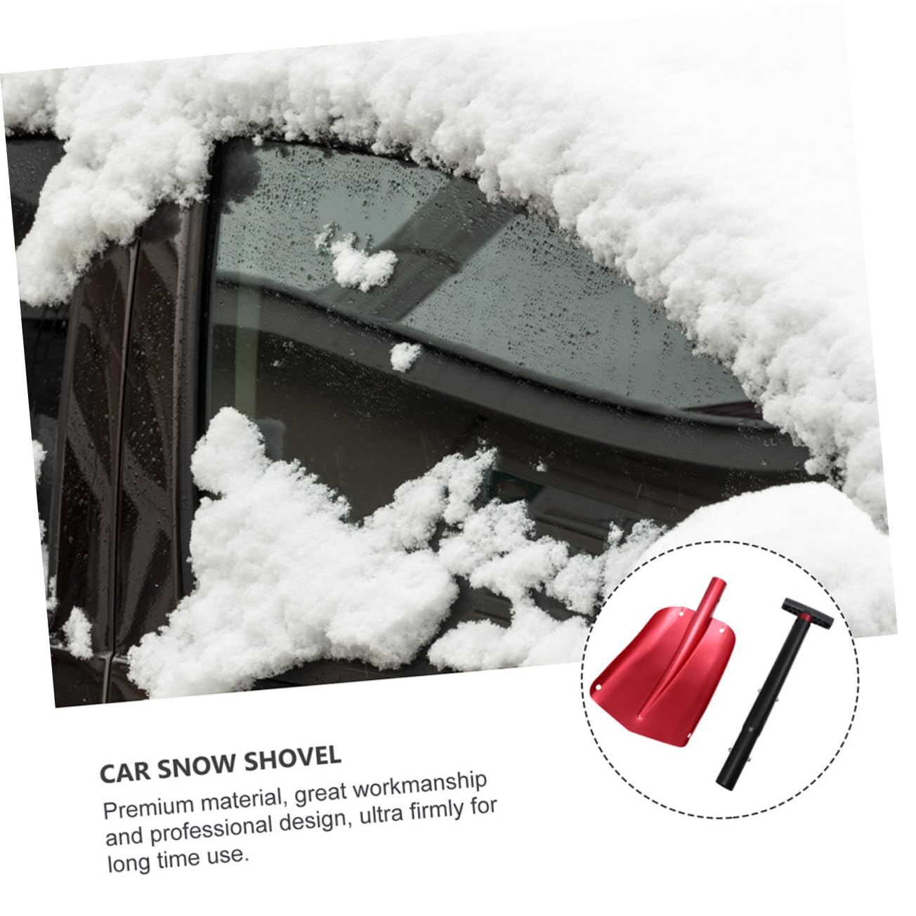 Pelle à Neige Pliante pour Voiture en Alliage D'aluminium, Grattoir à Glace, Légère et Compacte pour Déneigement Hivernal